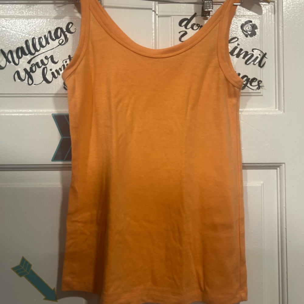 Double Zero Vibrant Orange Tank Top